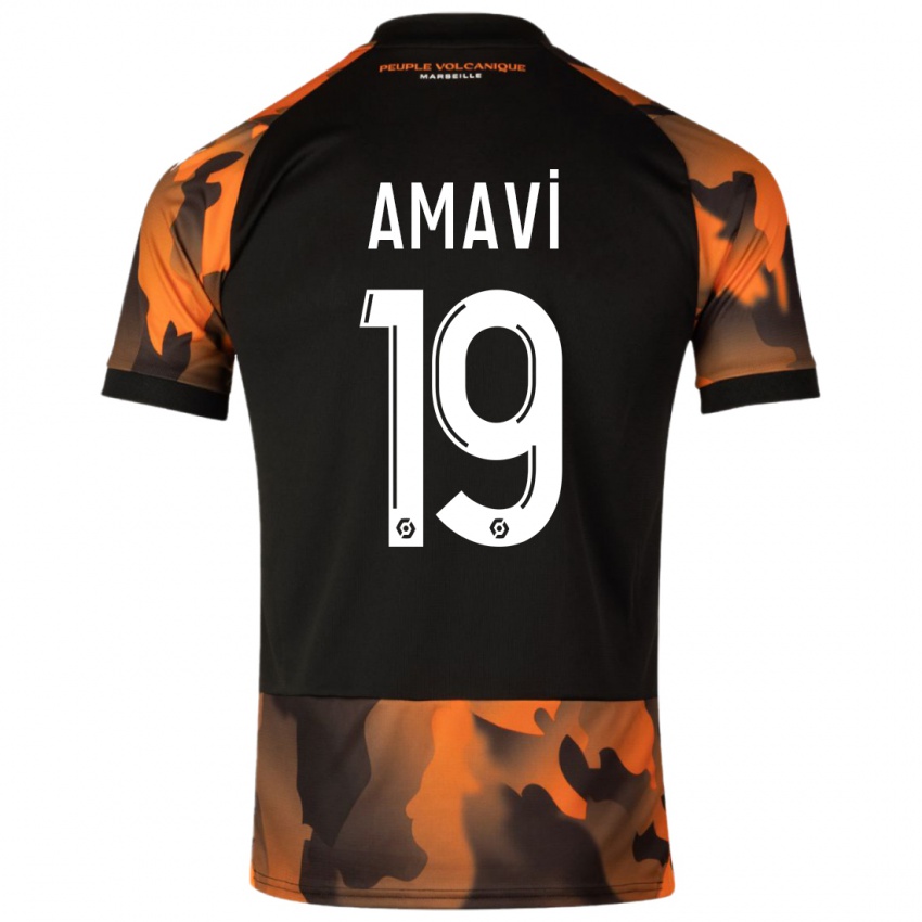 Criança Camisola Jordan Amavi #19 Preto Laranja Terceiro 2023/24 Camisa