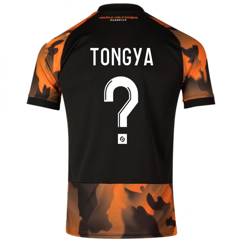 Criança Camisola Franco Tongya #0 Preto Laranja Terceiro 2023/24 Camisa