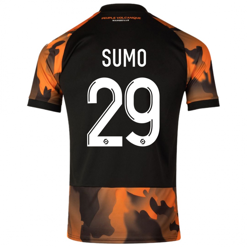 Criança Camisola Eva Sumo #29 Preto Laranja Terceiro 2023/24 Camisa