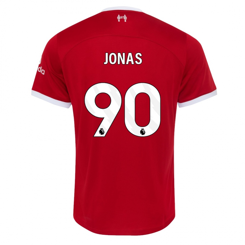 Homem Camisola Lee Jonas #90 Vermelho Principal 2023/24 Camisa