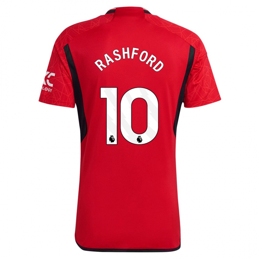 Homem Camisola Marcus Rashford #10 Vermelho Principal 2023/24 Camisa