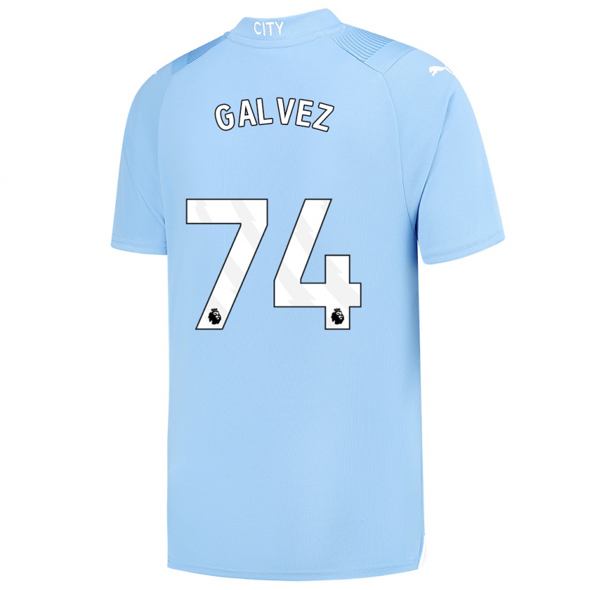 Homem Camisola Tomas Galvez #74 Azul Claro Principal 2023/24 Camisa
