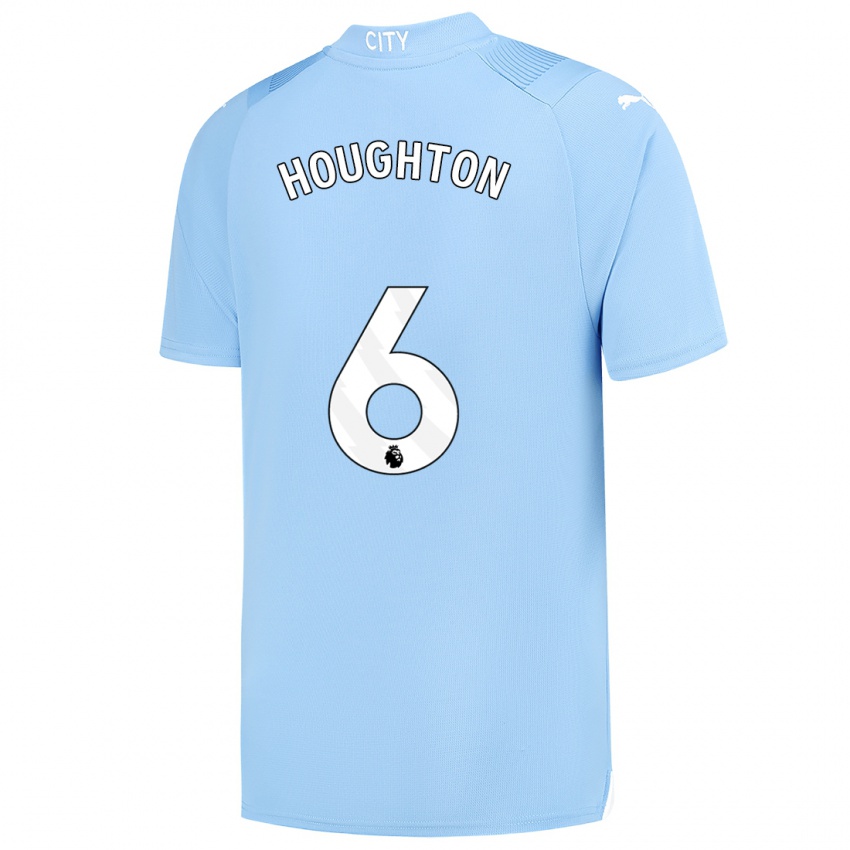 Homem Camisola Steph Houghton #6 Azul Claro Principal 2023/24 Camisa