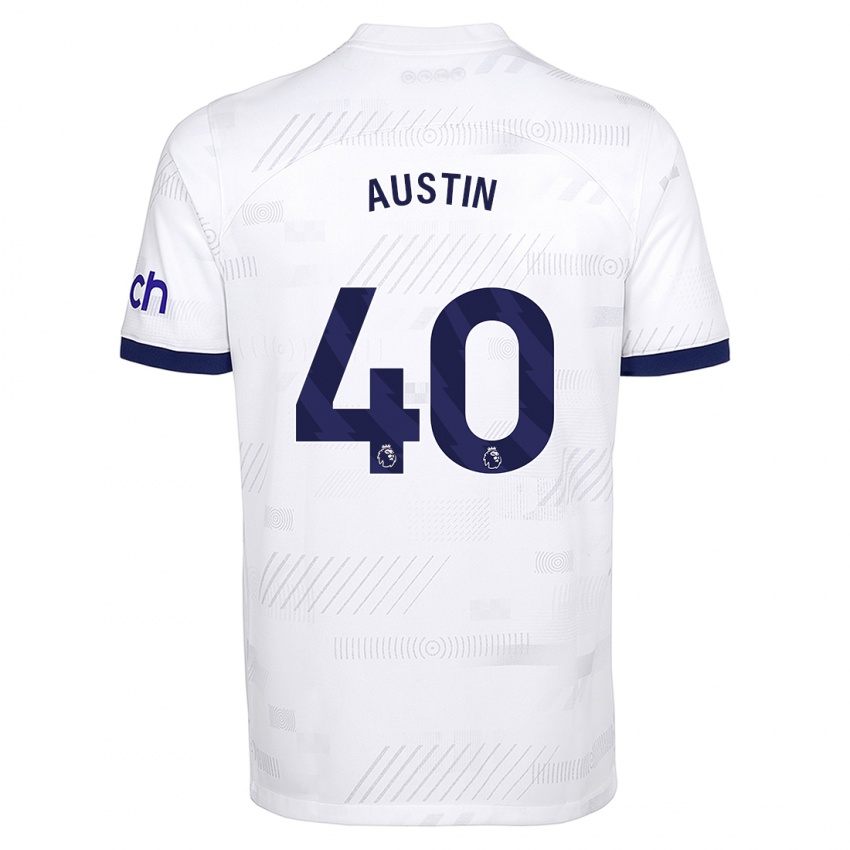 Homem Camisola Brandon Austin #40 Branco Principal 2023/24 Camisa