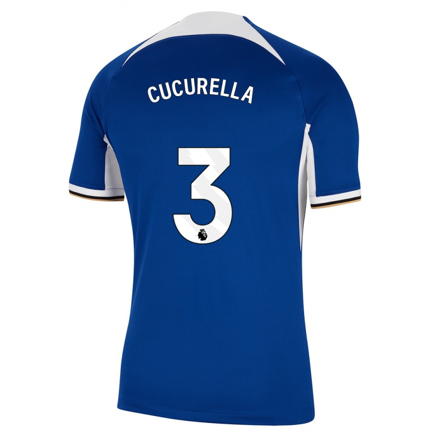 Homem Camisola Marc Cucurella #3 Azul Principal 2023/24 Camisa