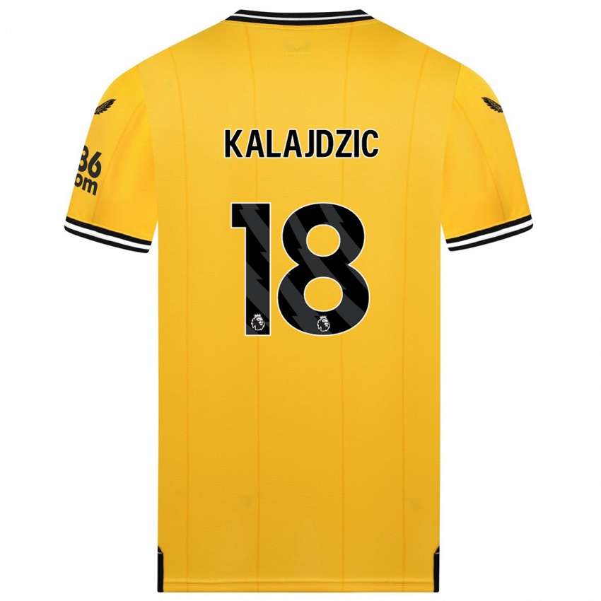 Homem Camisola Sasa Kalajdzic #18 Amarelo Principal 2023/24 Camisa