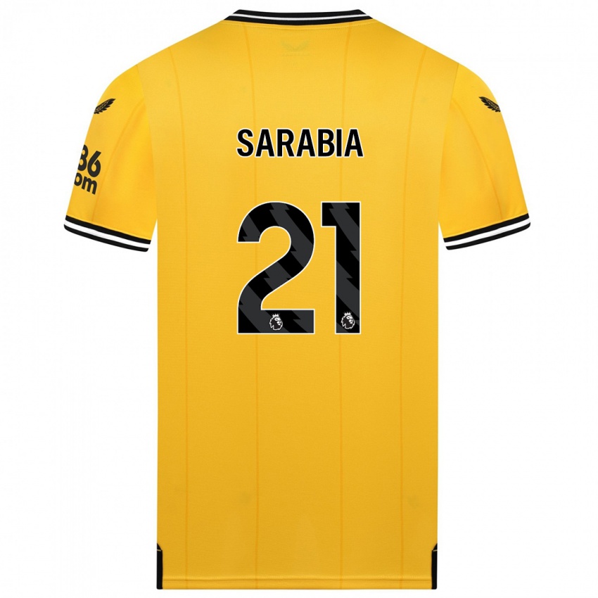 Homem Camisola Pablo Sarabia #21 Amarelo Principal 2023/24 Camisa
