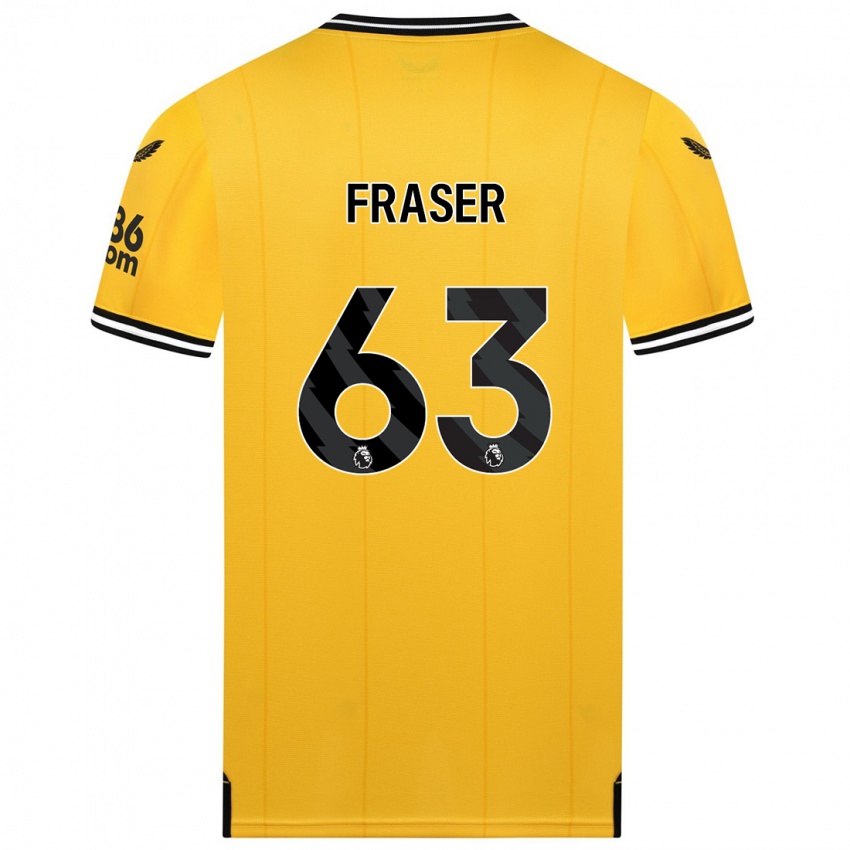 Homem Camisola Nathan Fraser #63 Amarelo Principal 2023/24 Camisa