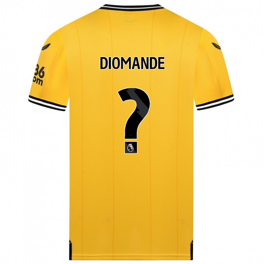 Homem Camisola Muhamed Diomande #0 Amarelo Principal 2023/24 Camisa