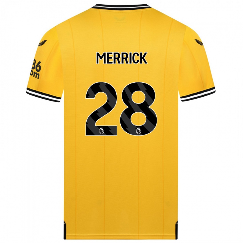 Homem Camisola Beth Merrick #28 Amarelo Principal 2023/24 Camisa