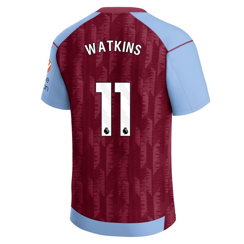 Homem Camisola Ollie Watkins #11 Azul Claret Principal 2023/24 Camisa