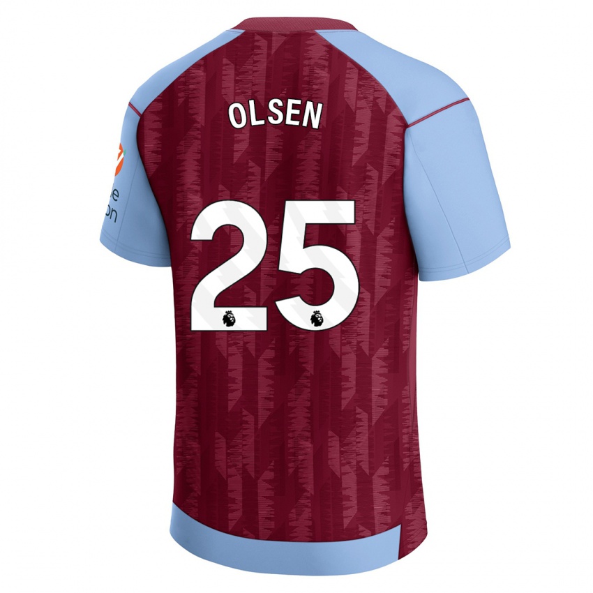 Homem Camisola Robin Olsen #25 Azul Claret Principal 2023/24 Camisa