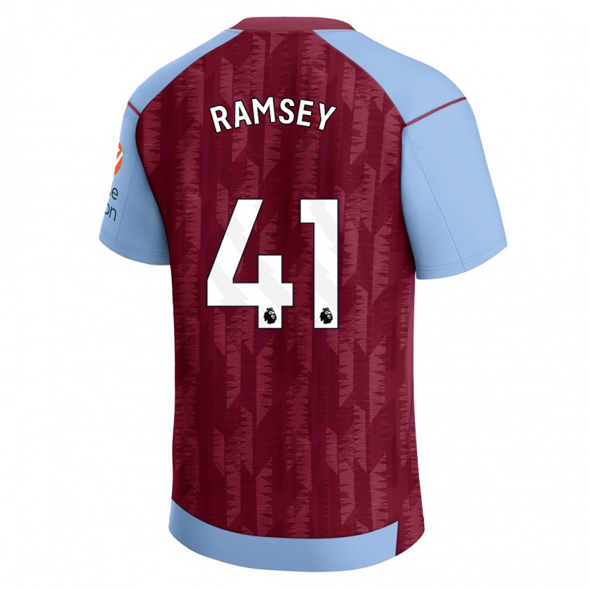 Homem Camisola Jacob Ramsey #41 Azul Claret Principal 2023/24 Camisa