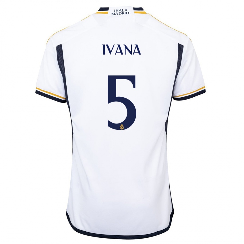 Homem Camisola Ivana Andres #5 Branco Principal 2023/24 Camisa