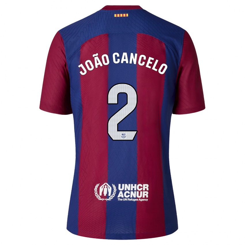 Homem Camisola Joao Cancelo #2 Vermelho Azul Principal 2023/24 Camisa