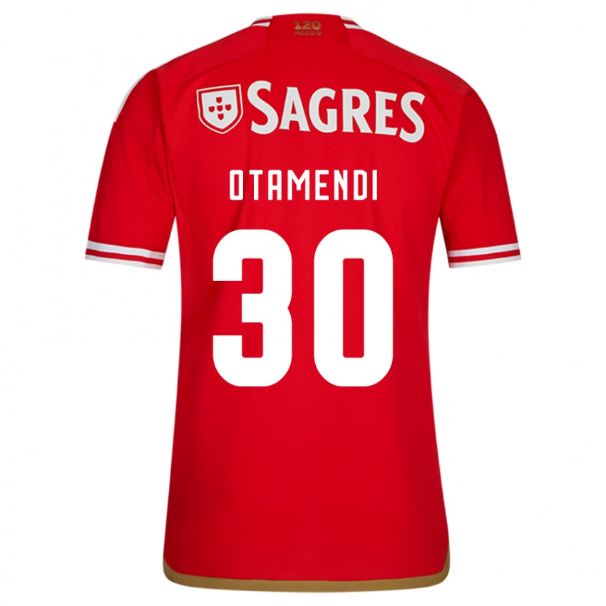 Homem Camisola Nicolas Otamendi #30 Vermelho Principal 2023/24 Camisa