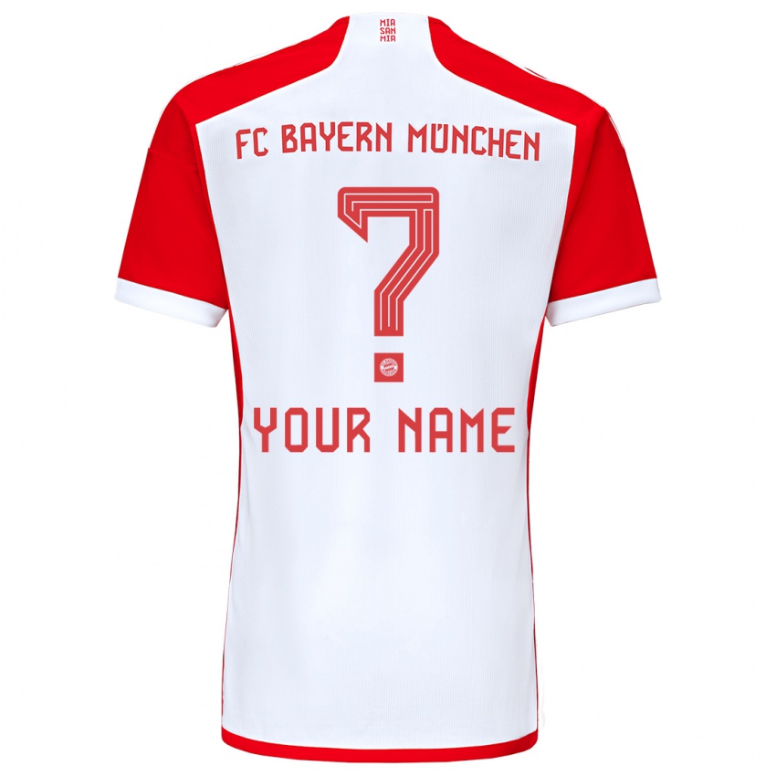 Homem Camisola Seu Nome #0 Vermelho Branco Principal 2023/24 Camisa