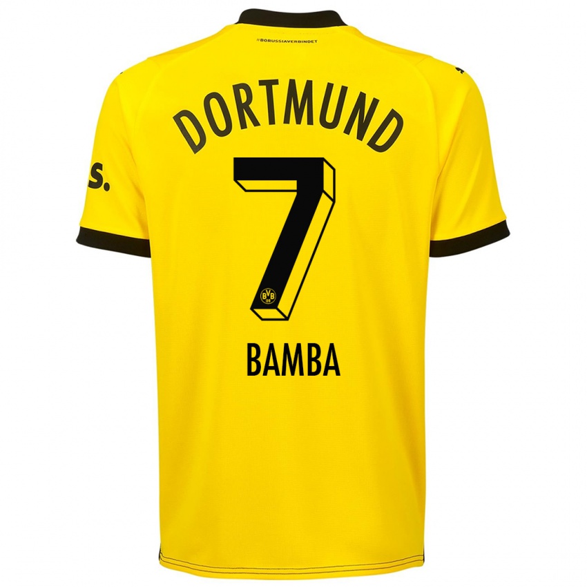 Homem Camisola Samuel Bamba #7 Amarelo Principal 2023/24 Camisa