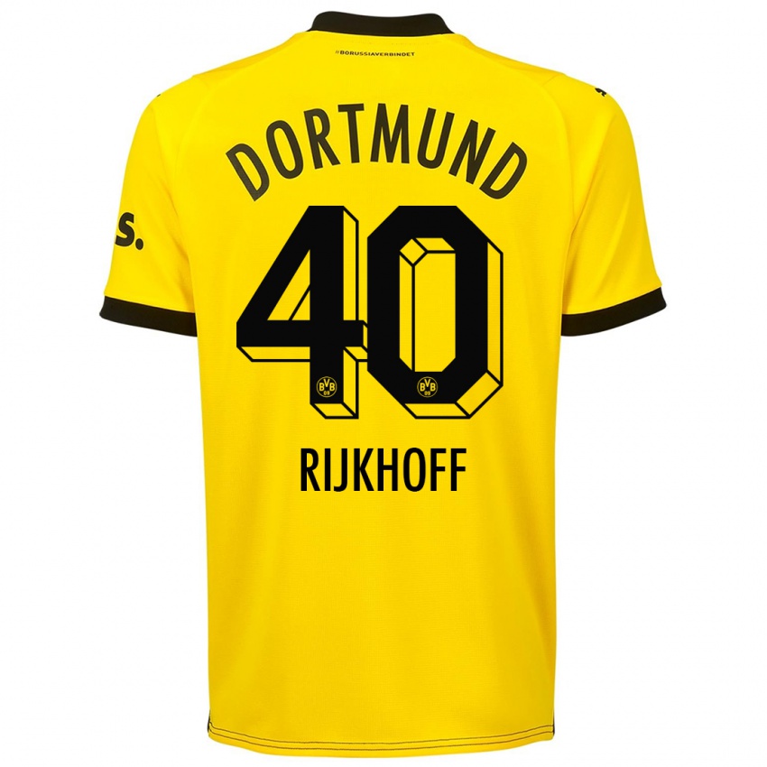 Homem Camisola Julian Rijkhoff #40 Amarelo Principal 2023/24 Camisa