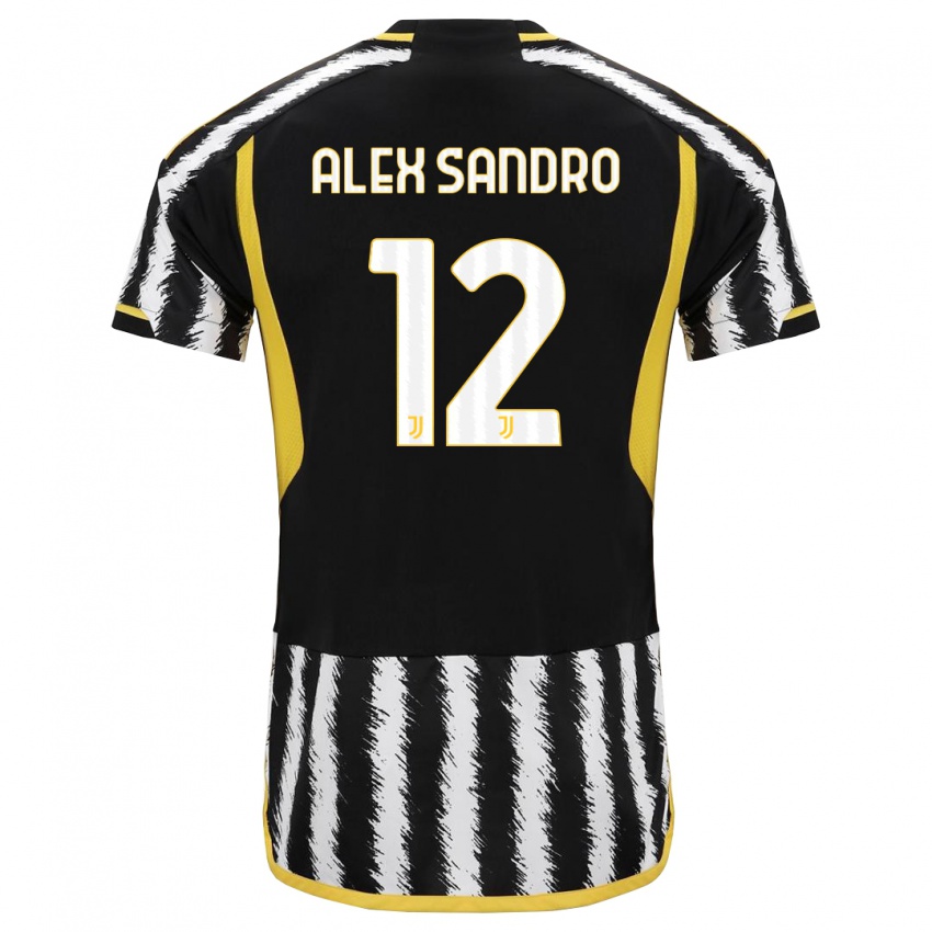 Homem Camisola Alex Sandro #12 Preto Branco Principal 2023/24 Camisa