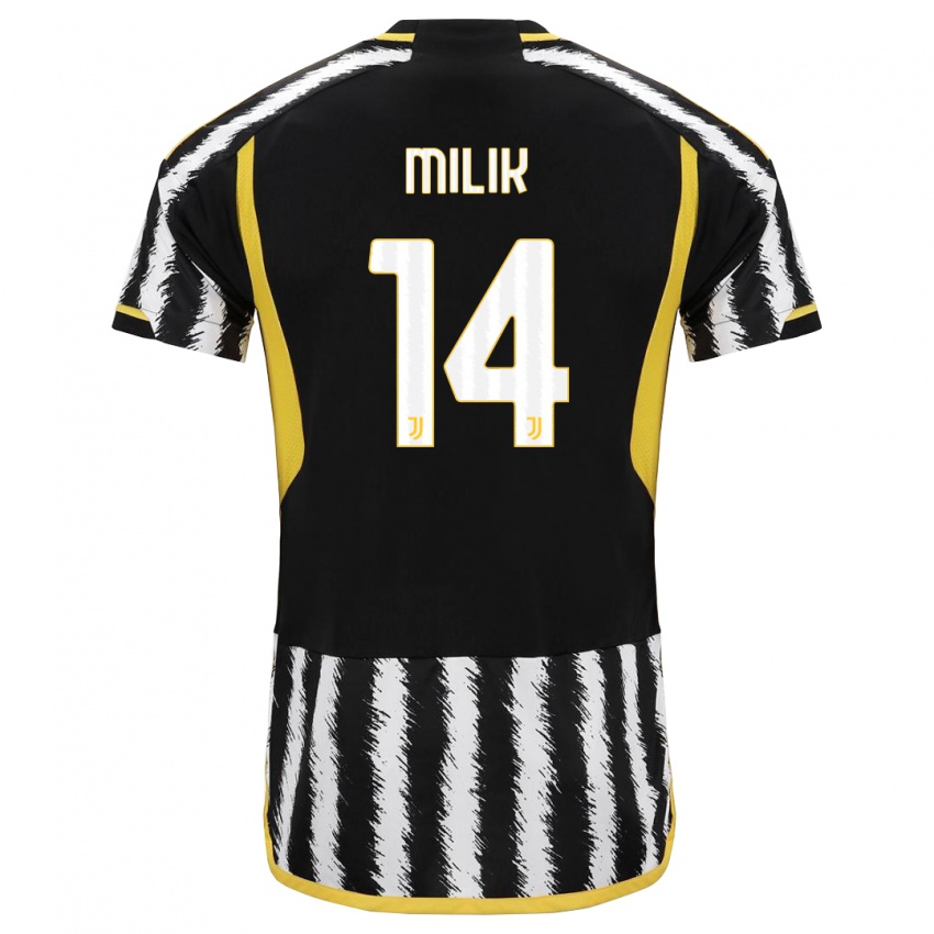 Homem Camisola Arkadiusz Milik #14 Preto Branco Principal 2023/24 Camisa