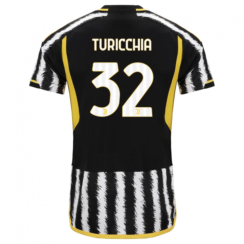 Homem Camisola Riccardo Turicchia #32 Preto Branco Principal 2023/24 Camisa