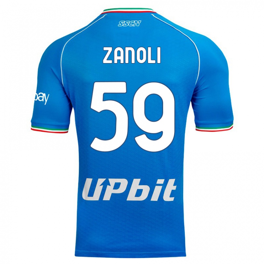 Homem Camisola Alessandro Zanoli #59 Céu Azul Principal 2023/24 Camisa