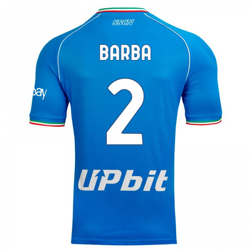 Homem Camisola Benedetto Barba #2 Céu Azul Principal 2023/24 Camisa
