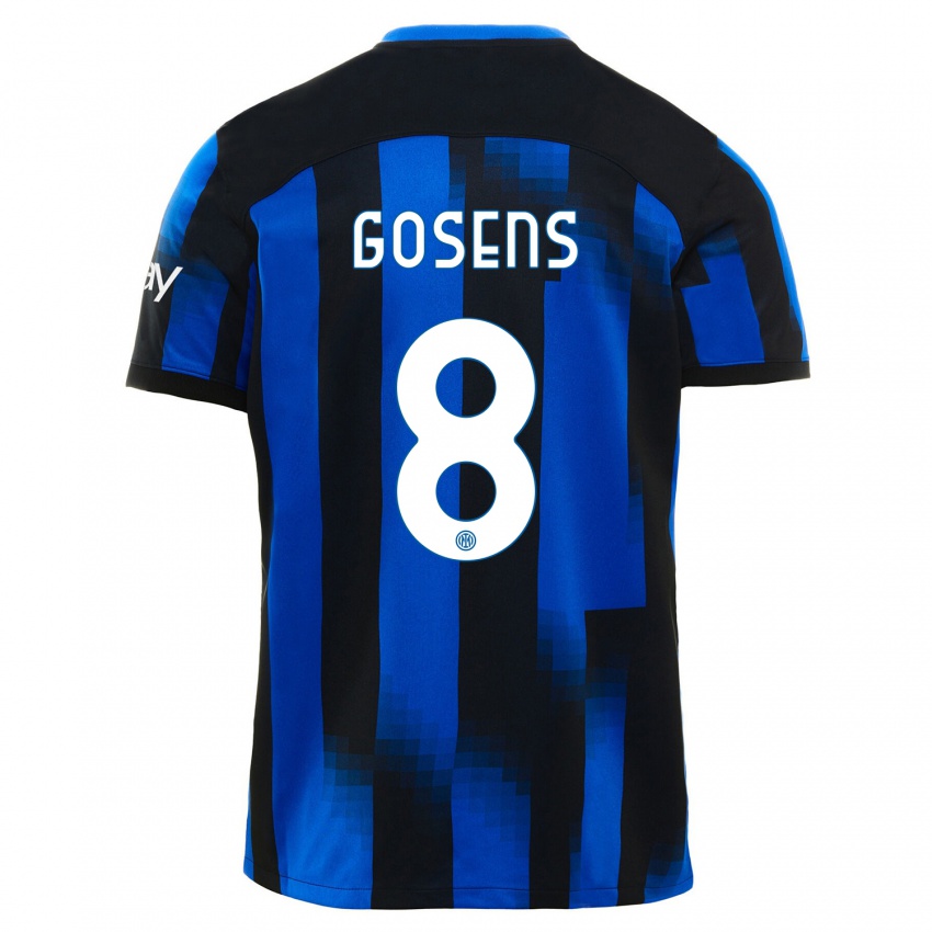 Homem Camisola Robin Gosens #8 Preto Azul Principal 2023/24 Camisa