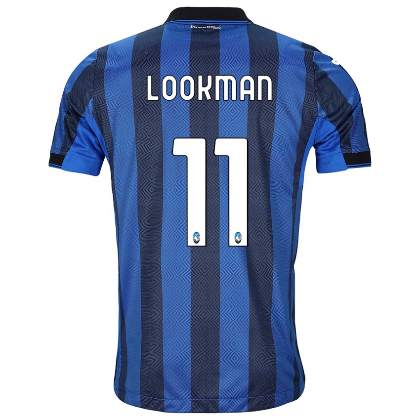 Homem Camisola Ademola Lookman #11 Preto Azul Principal 2023/24 Camisa