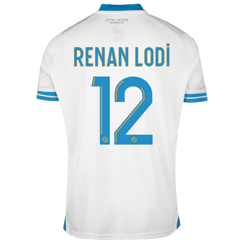 Homem Camisola Renan Lodi #12 Branco Principal 2023/24 Camisa