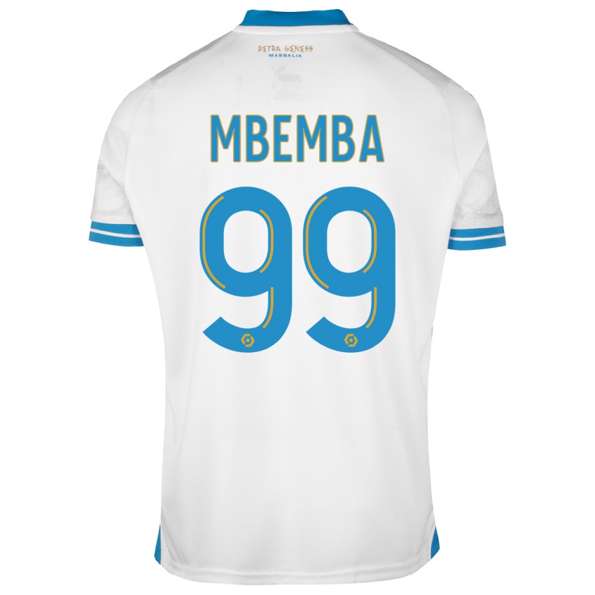 Homem Camisola Chancel Mbemba #99 Branco Principal 2023/24 Camisa