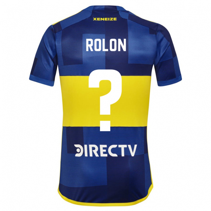 Homem Camisola Esteban Rolon #0 Azul Escuro Amarelo Principal 2023/24 Camisa
