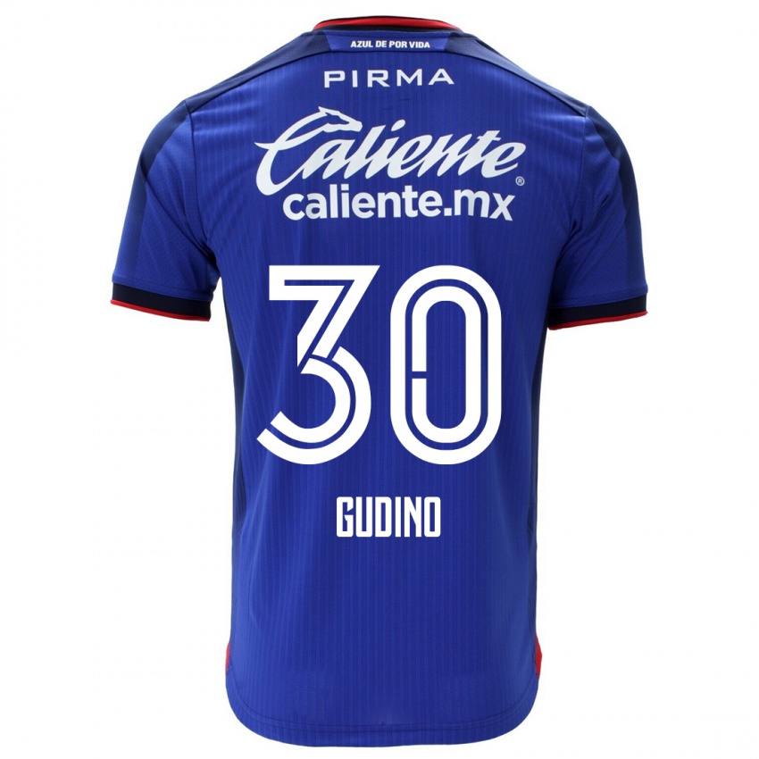 Homem Camisola Andres Gudino #30 Azul Principal 2023/24 Camisa