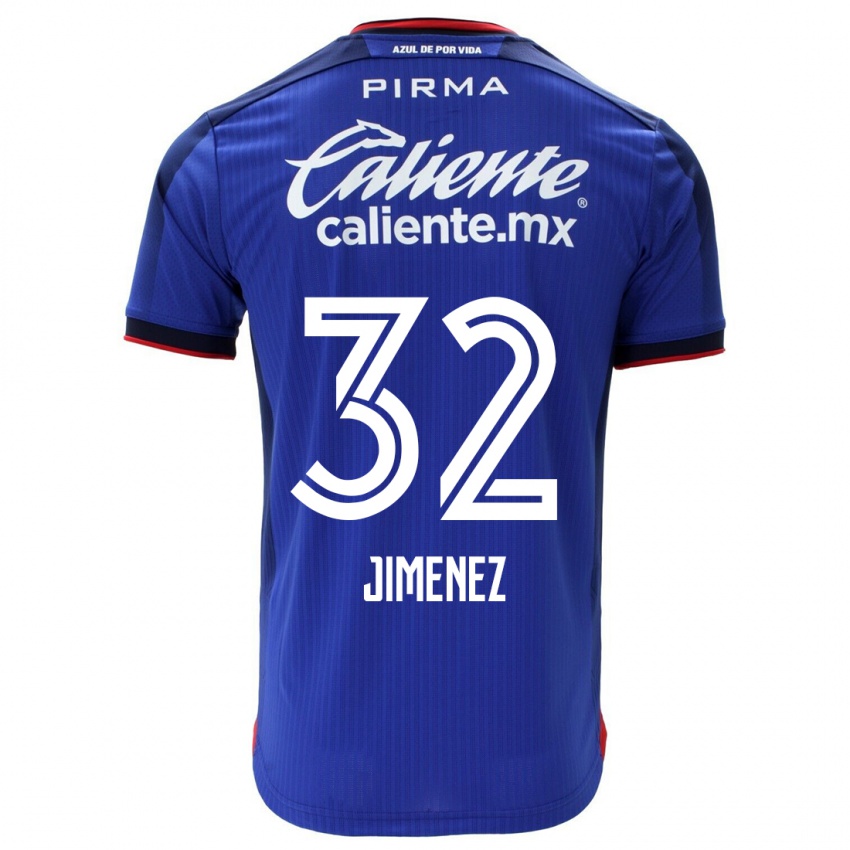 Homem Camisola Cristian Jimenez #32 Azul Principal 2023/24 Camisa