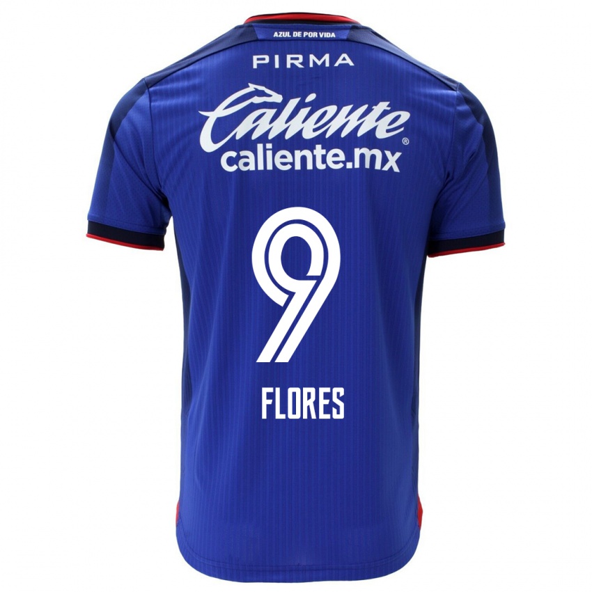 Homem Camisola Daniela Flores #9 Azul Principal 2023/24 Camisa