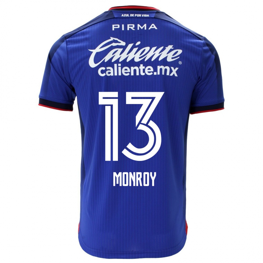 Homem Camisola Daniela Monroy #13 Azul Principal 2023/24 Camisa
