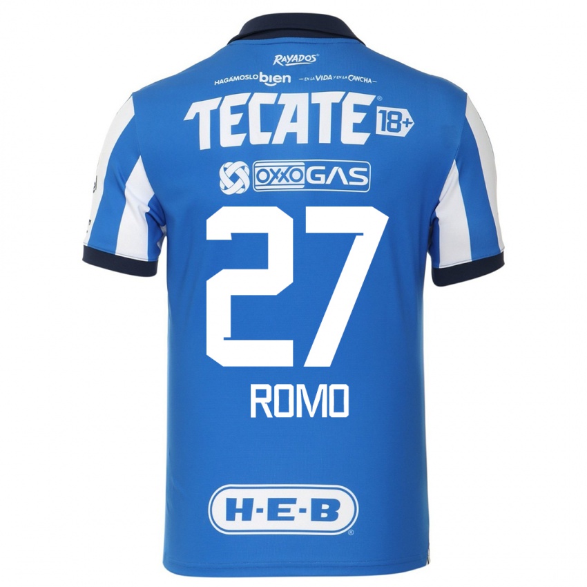 Homem Camisola Luis Romo #27 Branco Azulado Principal 2023/24 Camisa