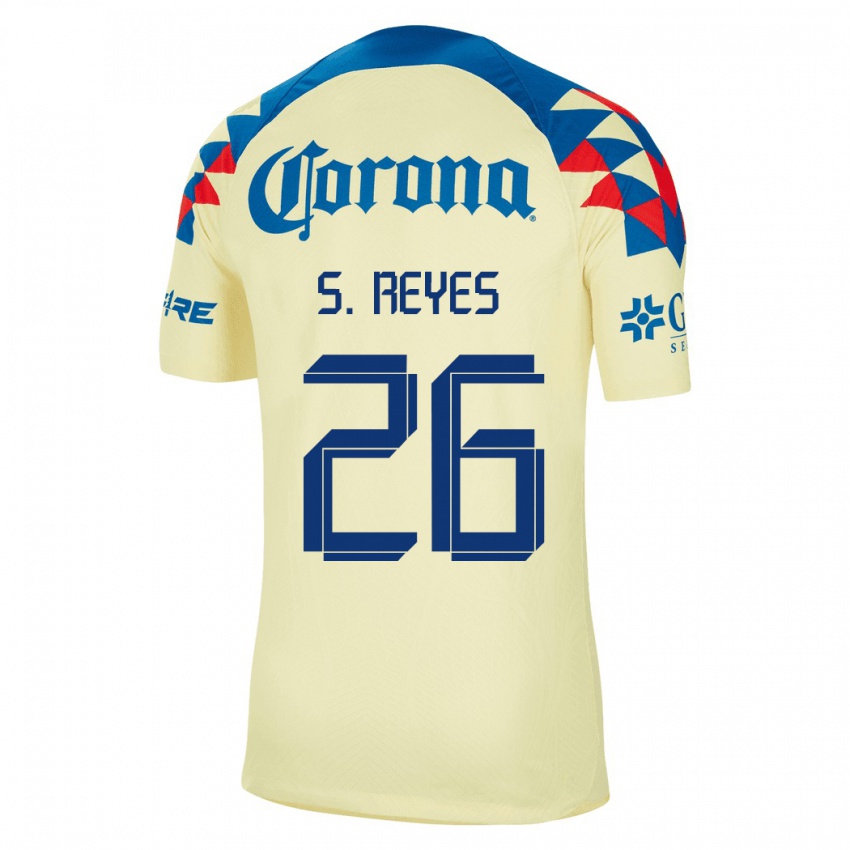 Homem Camisola Salvador Reyes #26 Amarelo Principal 2023/24 Camisa