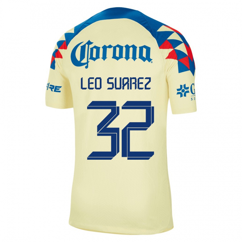 Homem Camisola Leo Suarez #32 Amarelo Principal 2023/24 Camisa