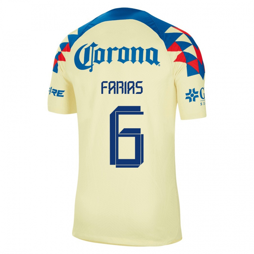 Homem Camisola Janelly Farias #6 Amarelo Principal 2023/24 Camisa