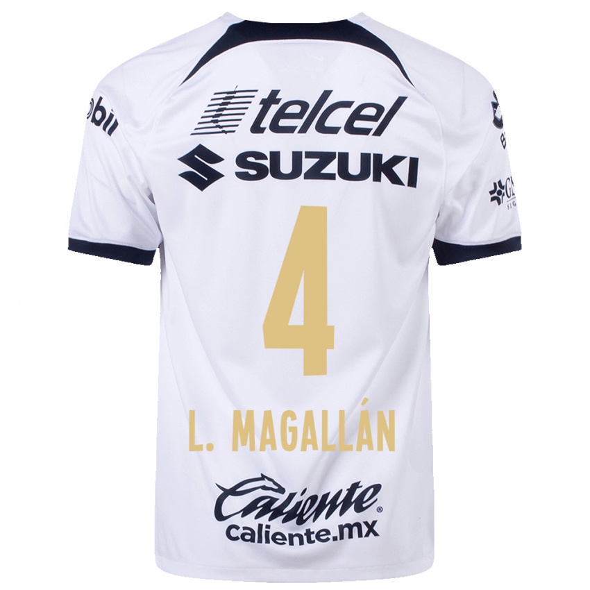 Homem Camisola Lisandro Magallan #4 Branco Principal 2023/24 Camisa