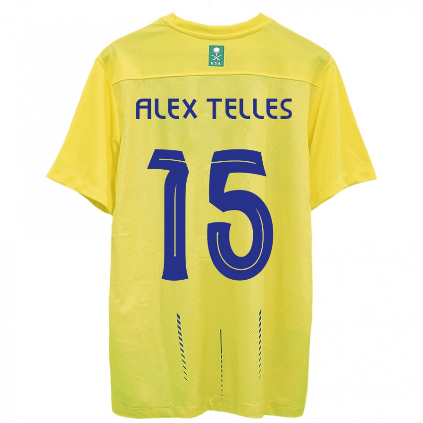 Homem Camisola Alex Telles #15 Amarelo Principal 2023/24 Camisa