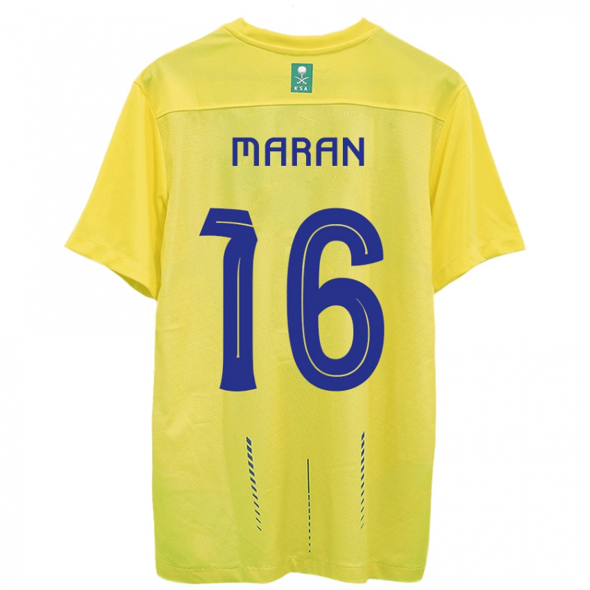 Homem Camisola Mohammed Maran #16 Amarelo Principal 2023/24 Camisa
