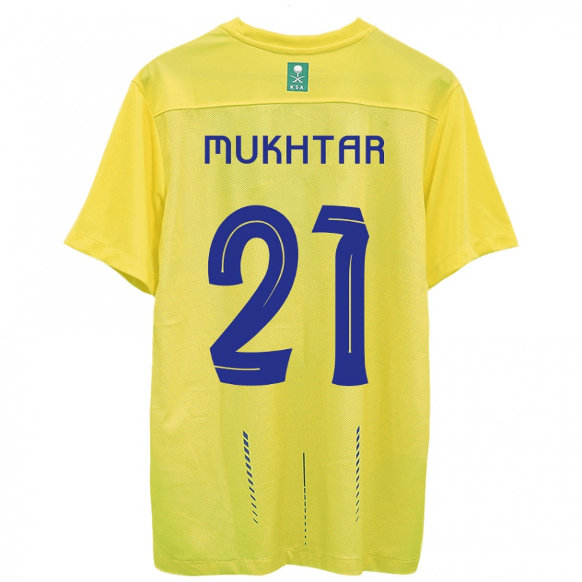 Homem Camisola Mukhtar Ali #21 Amarelo Principal 2023/24 Camisa