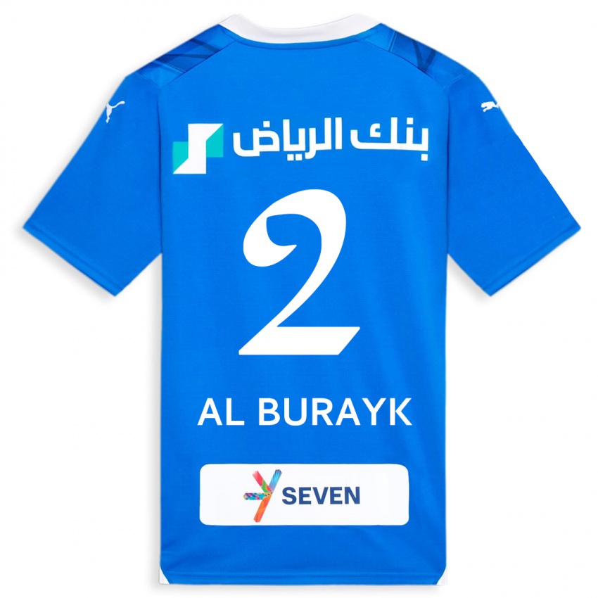 Homem Camisola Mohammed Al-Burayk #2 Azul Principal 2023/24 Camisa