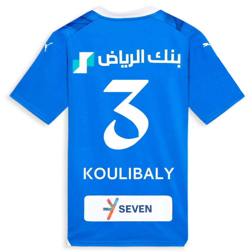 Homem Camisola Kalidou Koulibaly #3 Azul Principal 2023/24 Camisa