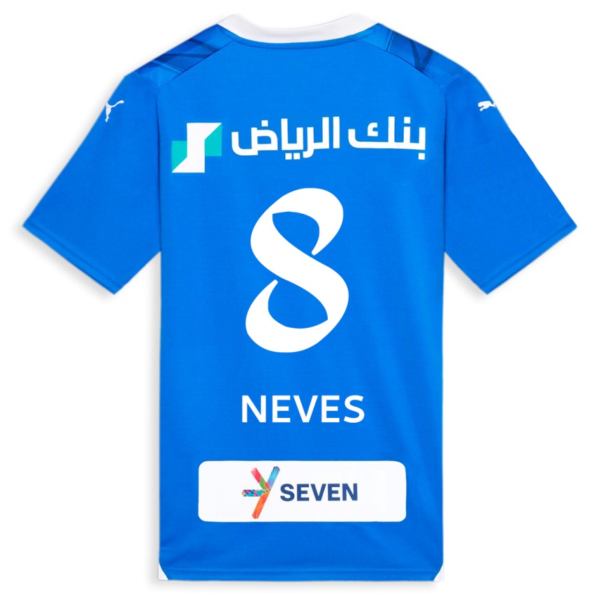 Homem Camisola Ruben Neves #8 Azul Principal 2023/24 Camisa
