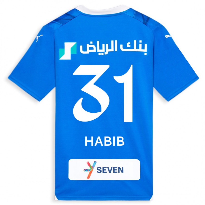 Homem Camisola Habib Al-Wutaian #31 Azul Principal 2023/24 Camisa