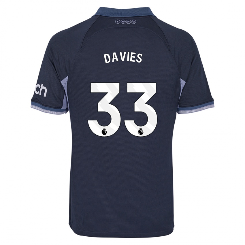 Homem Camisola Ben Davies #33 Azul Escuro Alternativa 2023/24 Camisa